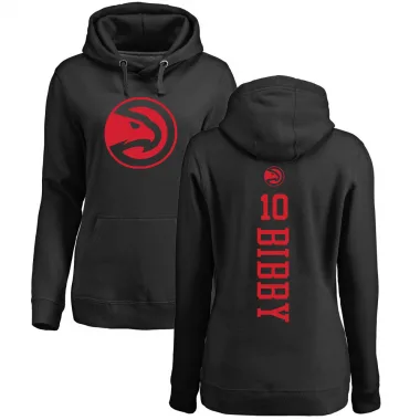 Black Women's Mike Bibby Atlanta Hawks Branded One Color Backer Pullover Hoodie