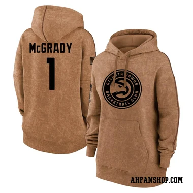 Brown Women's Tracy McGrady Atlanta Hawks 2023 Salute to Service Pullover Hoodie