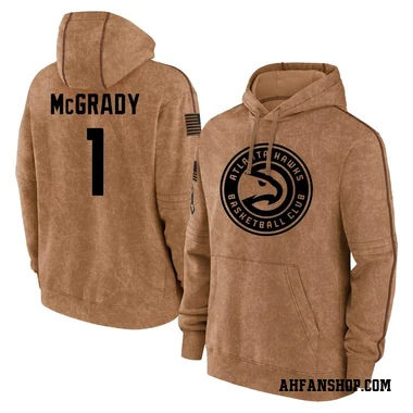Brown Youth Tracy McGrady Atlanta Hawks 2023 Salute to Service Club Pullover Hoodie