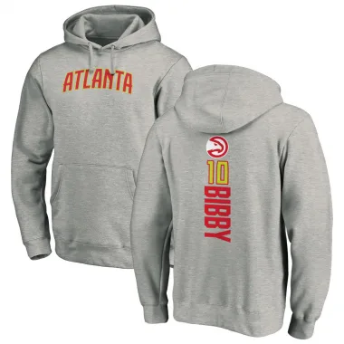 Men's Mike Bibby Atlanta Hawks Branded Ash Backer Pullover Hoodie
