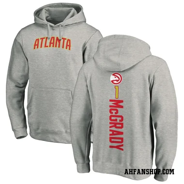 Men's Tracy McGrady Atlanta Hawks Branded Ash Backer Pullover Hoodie