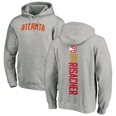 Men's Zaccharie Risacher Atlanta Hawks Branded Ash Backer Pullover Hoodie