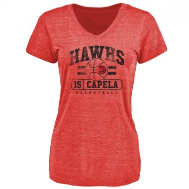 Red Women's Clint Capela Atlanta Hawks Baseline T-Shirt