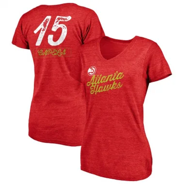 Red Women's Clint Capela Atlanta Hawks Sideline V-Neck T-Shirt