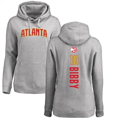 Women's Mike Bibby Atlanta Hawks Branded Ash Backer Pullover Hoodie