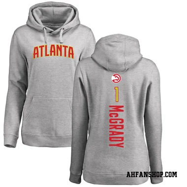 Women's Tracy McGrady Atlanta Hawks Branded Ash Backer Pullover Hoodie