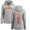 Women's Zaccharie Risacher Atlanta Hawks Branded Ash Backer Pullover Hoodie