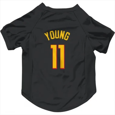 Yellow Atlanta Hawks Trae Young  Black Dog & Cat Pet Jersey